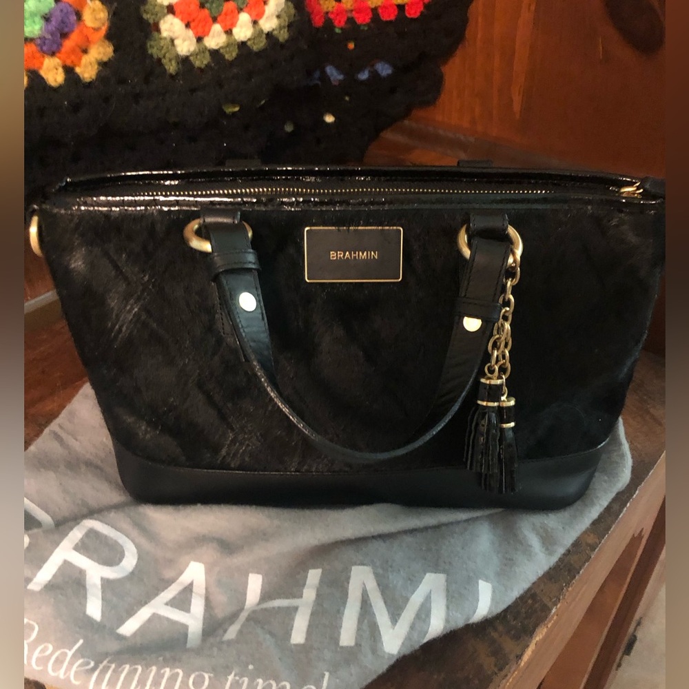 Brahmin Black Small Tote/Purse